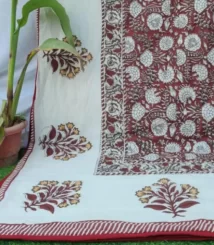 handlook double bed dohar floral quilt closeup VsJ