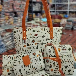 Tribal Art Tote bag Womens Sling handbag 5 pc Ikat bags Vasangini