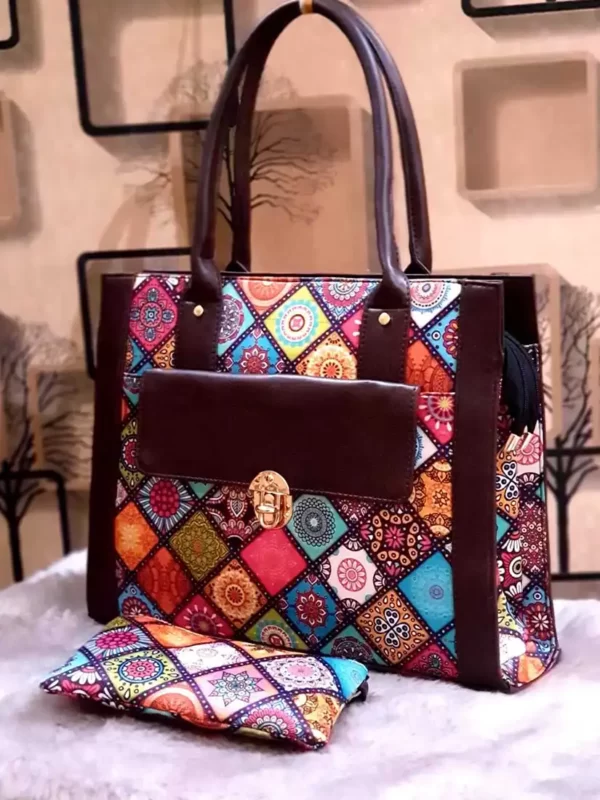 Premium Tote bag Mandala Women's Handbag Multi 2pc set