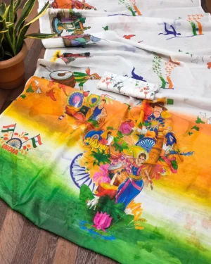 Freedom Pride Saree – Tricolor Ethnic Wear for Independence Day
