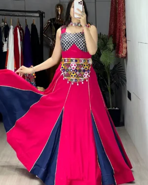 Festive Dandiya Special Lehenga Choli Set – Flaired Fancy Kali Gajri Ghagra
