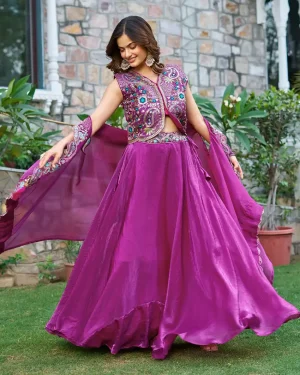 Chic Fendi Silk Koti Lehenga Set with Shrug Dupatta – Wedding Glam Look for Women