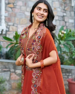 Fendi Silk Cape Lehenga Ensemble with Embroidered Blouse – Luxe Occasion Wear for Women
