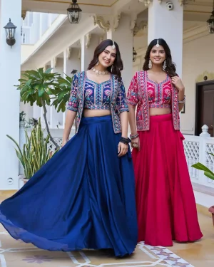 Embroidered-Koti-Vichitra-Lehenga-Choli-For-Wedding-Celebrations