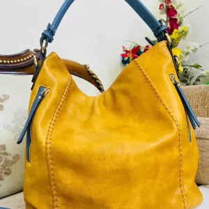 Sabyasachi Leather Tote Bag Women's handbag - Mustard Yellow